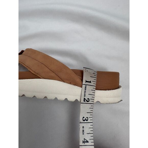 Roxy Danika Sandal In Tan Brown Small Thong Platform Beachy Summer Flip Flops 9 - Picture 8 of 9